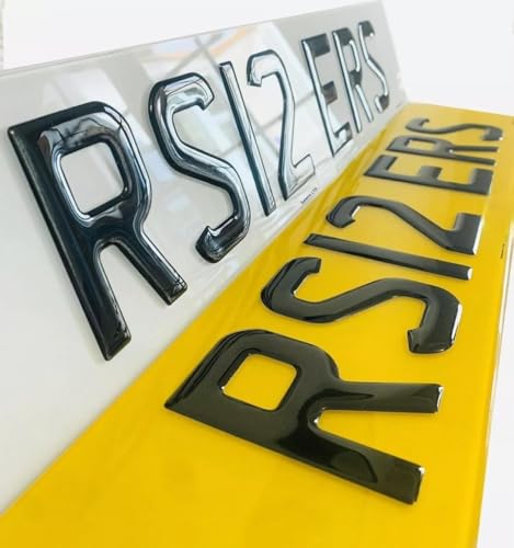 Acrylic/Number/Plate/Car/Lorries Rear/Yellow 2D | 3D | 4D | 4D Gel |Automotive UK/Road/ 100%|Legal 3DGEL4D Laser Decorative Automotive Car/Vans/Lorries | Borders | Badges