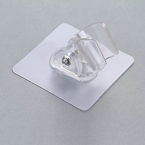 Image of ZIVIK Self Adhesive Handheld Shower Head Holder, Adjustable Bathroom Wall Mounted Bracket Holder, Drill-free Wall Hanging Shower Shelf Free Perforation Shower Head Stand (Transparent, 4)
