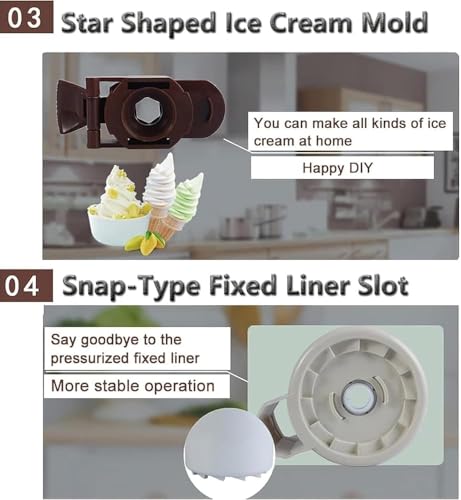 GLDWEY Softeismaschine, Eismaschine für zu Hause, tragbarer Mixer, automatische Joghurtsorbet-Maschine, perfekte Eismaschine für zu Hause – Bild 6