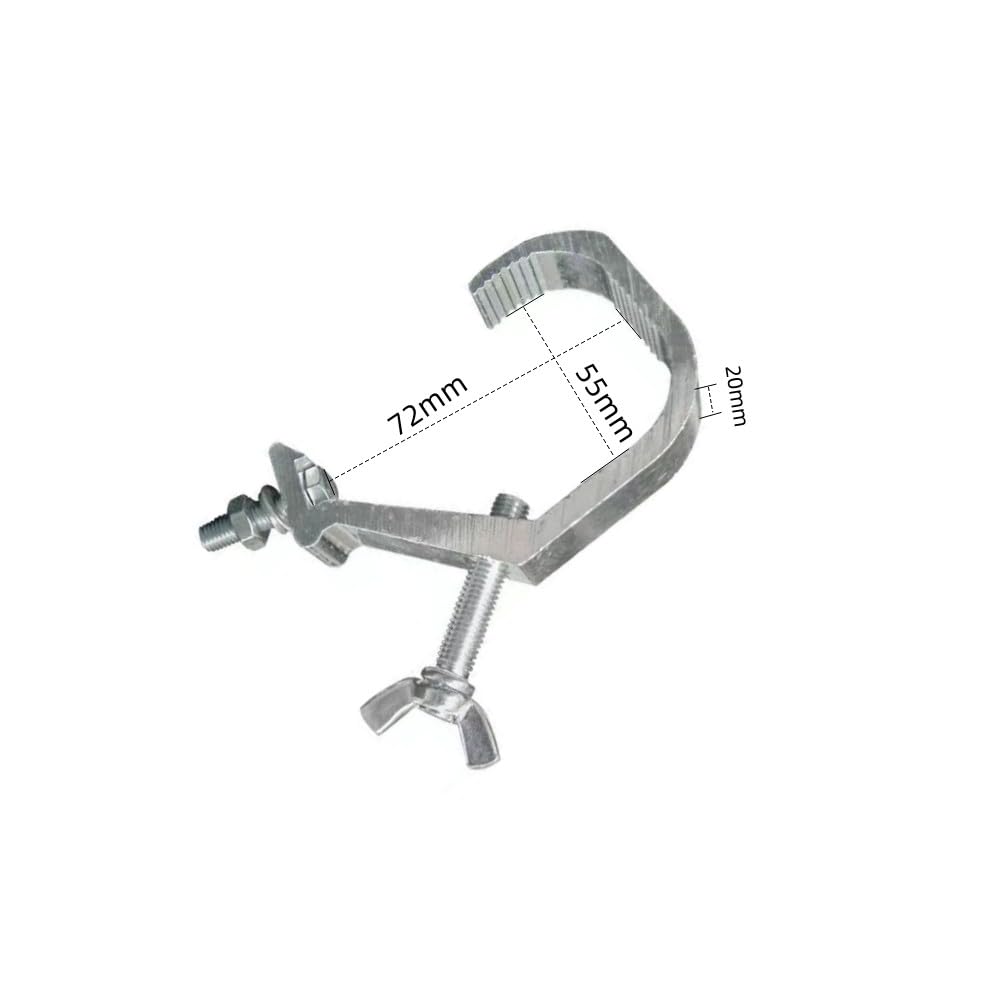 6 abrazaderas de luz de escenario, abrazaderas para luces de luz, abrazadera de aleación de aluminio resistente, montaje de gancho de montaje, abrazaderas para iluminación de DJ, luces de