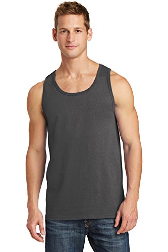 Port & Company 5.4-oz 100% Cotton Tank Top. PC54TT Charcoal 2XL