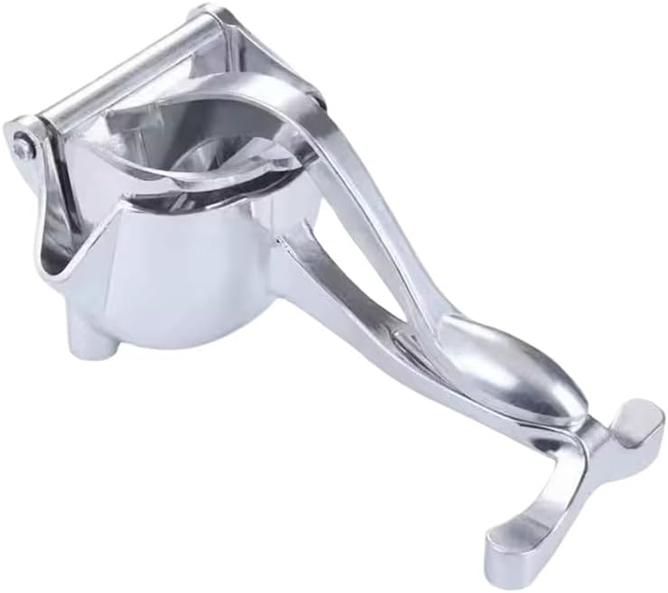 Miniatura 5 de Exprimidor manual de cítricos de aluminio, acero inoxidable plateado, 8 x 6 x 0.75 pulgadas, exprimidor de limón operado a mano con accesorio