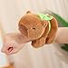MUYAPAY Capybara Schnapparmband Kinder, Simulation Capybara Plüschtier, Weiche Plüschtier Capibara Kuscheltier Kuscheltier Snap Armband, Geschenk für Kinder, Mit Schildkröten-Rucksack