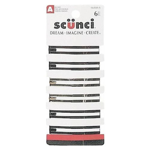 Scunci 1616003a048 Open Hair Barrettes Assorted Colors 6 Count