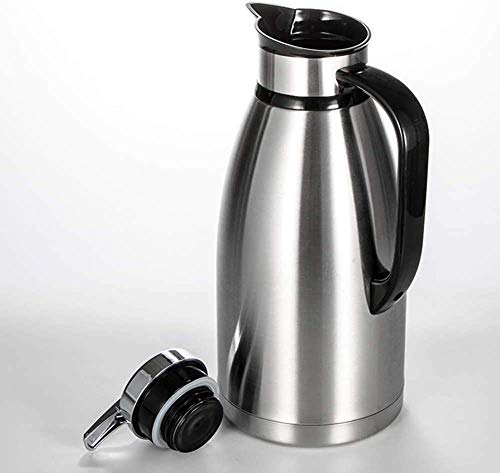 Milchtopf Edelstahl Vakuum Krug Kaffeekaraffe Kaffeemaschine Wasserflasche Vakuum Doppelwand Vakuum Kessel 3L (Größe: 2L)