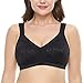 Wingslove Women's Full Coverage Non Padded Comfort Minimizer Wire-Free Bra Plus Size(Black,38DD)