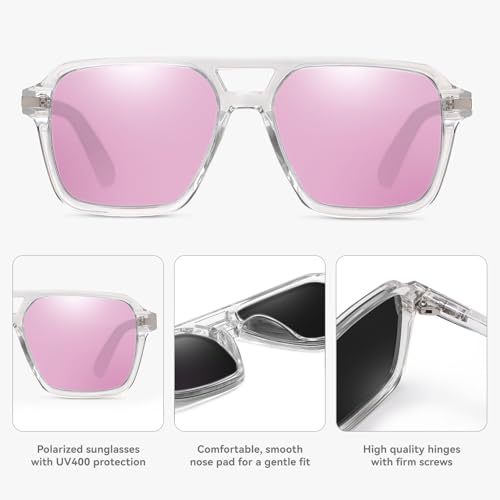 Image of HAOLOTA Polarized Sunglasses Men Women Designer Driving glasses Lightweight UV400 Protection