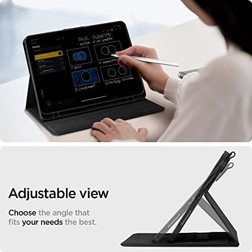 Spigen Liquid Air Folio Case Compatible with iPad Air 5th Generation 10.9 inch (2022) and iPad Air 4th Generation (2020) 10.9 inch - Black