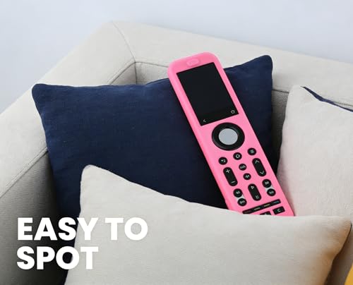 Image of LEFXMOPHY Protector for SofaBaton X2 Universal Remote Control, Silicone Protective Case Glow in Dark - Pink