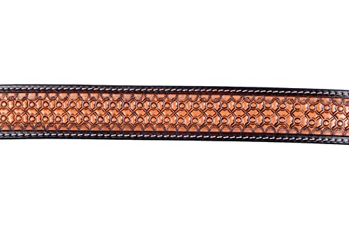 Western Belt Genuine Leather Hand Tooled Heavy Duty Removable Buckle For Men and Women 30HQ0054