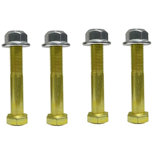 Suspension Dudes 4PC M12-1.25 x 70 Partially Threaded Bolts with Flange Nuts Corrosion Resistance for Automotive Market & High Temperature Applications - Class 10.9 Yellow Zinc