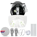 VTNPQ 505 High Airflow 8 Inch Bathroom Exhaust Fan – Powerful 200 CFM Vertical Discharge Bathroom Ceiling & Kitchen Exhaust Fan for Strong Home Ventilation, Kitchen, Attic and Garage