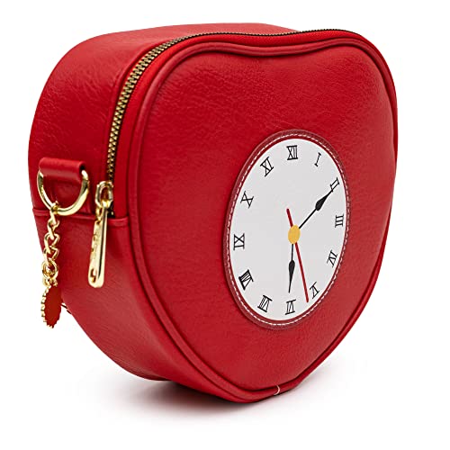 Movies Bag, Crossbody, The Wizard of Oz Tin Man Heart Clock Replica, Red, Vegan Leather2