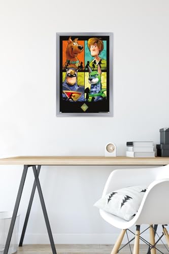 Poster mural Scooby-Doo idée cadeau anniversaire enfant version encadrée argent