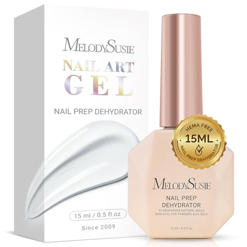 Image of MelodySusie 15ml Nail Dehydrator HEMA Free Professional Nail Prep for Press On,Acrylic Gel Polish,Fast Dry for Long-Lasting Manicure at Home & Salon Use 0.5oz