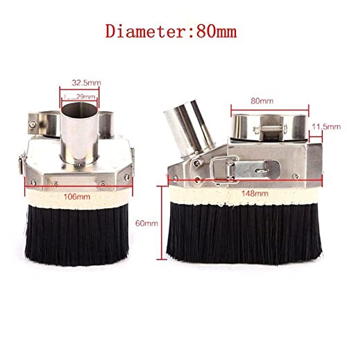 80mm Diameter Stainless Steel Spindle Dust Cover CNC Engraving Woodworking Machine Open Door Type for 1.5KW Or 2.2KW Spindle