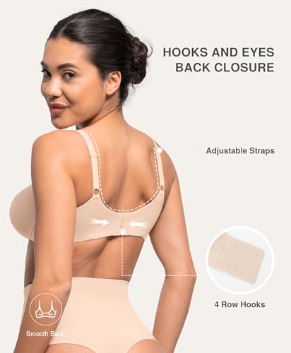 Image of Lover-Beauty Minimizer Bras for Women Full Coverage Unlined Underwire Bras Plus Size Lifting Bra for Heavy Breast
