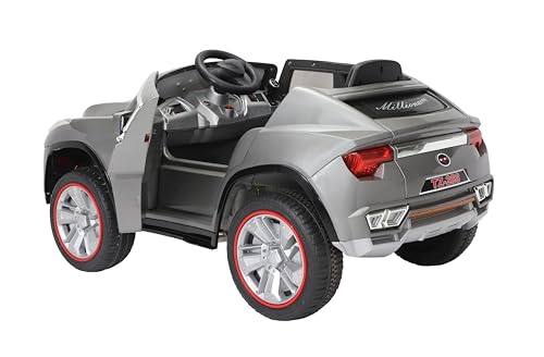 Image of Toyzone Lambo Electric Car - Grey | Rechargeable Car 12 V | Powered by 12 ah Battery | Music Player with Bluetoooth & USB | 6 Month Warranty on Battery | Make in India | for Kids 2+ Years