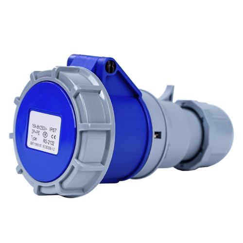 250V 16A 2P+E Industrial Adapter
