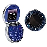 YUEHISY Vintage-Taschenuhr-Klapptelefon, Dual-SIM, 2G, GSM, Großes Schlüsselhandy mit 1200-mAh-, 1,77-Zoll-Bildschirm, MP3-Player, FM-Radio für ältere Menschen (Blue)