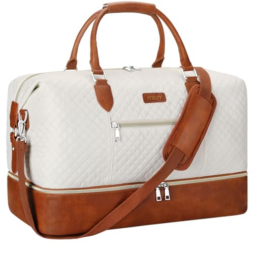 Itiezy IZ05-Y23MIBAIZONG-2 Weekender Bag For Women, Travel Duffel Bag Carry On Overnight Bag With Shoe Compartment Large Nylon Travel Weekend Tote Bag cover