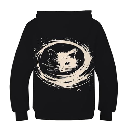 Hoodie chaton imprimé 3D idéal pour les journées de collège