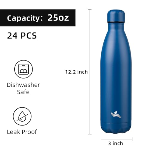 Image of Konokyo 24 Pack 25 oz Insulated Stainless Steel Water Bottle