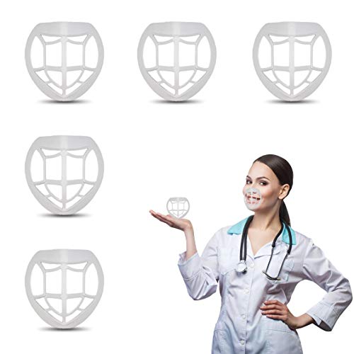 5Pack 3D Mas-k Bracket, Lipstick Protection - mask Holder - Inner Support - Nose Pads - Prevent Makeup Remova