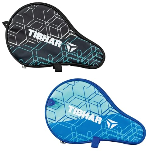 Tibhar Tischtennisschläger Hülle SOL mit Ballfach | Tischtennis Tasche für 1 Schläger | Tischtennis Schlägerkoffer | Limited Edition (schwarz/türkis)