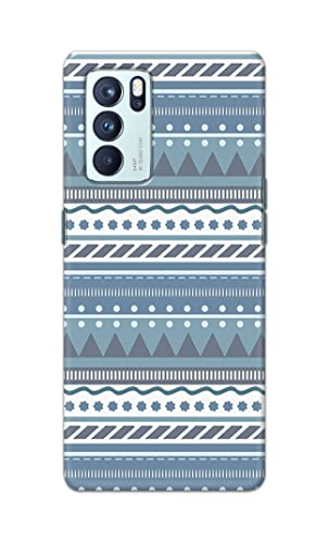 Image of Printed Hard Back Cover Case for Oppo Reno6 Pro 5G Back Cover (Seamless Geometric Tribal Pattern) -1803