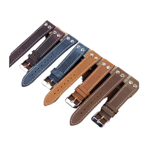 Bracelet montre rivets cuir véritable pour remplacer l'usure