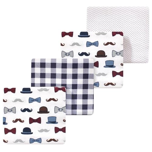 Image of Luvable Friends Little Treasure Flannel Receiving Blankets 4pk