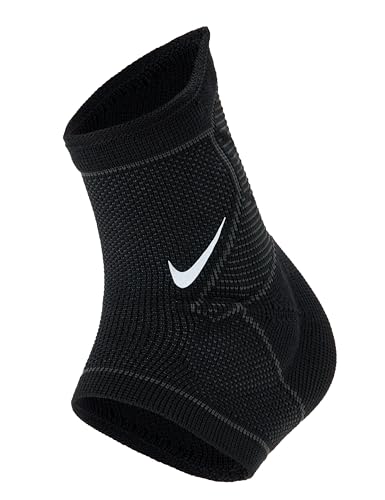 Nike Pro Knitted Ankle Sleeve Knöchelbandage Kompression Training Fitness Stabilisierung, Black/Anthracite/White, XL