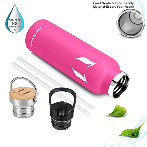 Super Sparrow Insulated Water Bottle With Straw Lid Kids - 25Oz - Reusable Standard Mouth Stainless Steel Flask Thermos, Multiple Sizes & Colors #TOP4