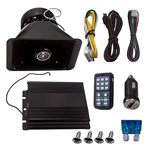 Waverspeed 12V 200W 8 Sound Car Alarm Police Fire Warning Siren Horn Speaker PA MIC System