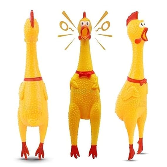 MR.PET Natural Latex Rubber Squeaky (Chicken) Dog Chew Toy