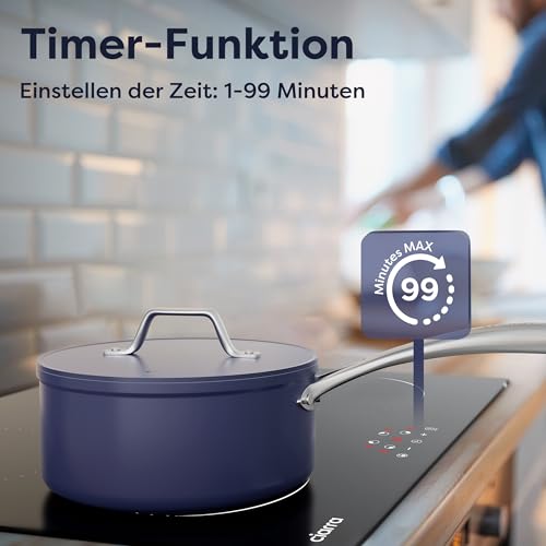 Ciarra CABBIH4-C 4 Zonen Einbau Induktionskochfeld 60cm Kochfeld Induktion Herdplatte...
