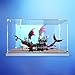 Produktbild Acryl-Displaybox kompatibel mit LEGO 71469 Nightmare Shark Ship Modell, Displaybox, staubdichte Box, Aufbewahrungsbox (kein Bausteinmodell) (Walnussholzsockel)