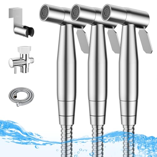 Arofa 3 Pack Handheld Bidet Sprayer for Toilet, Adjustable Water Pressure