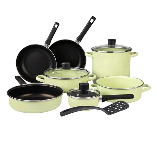 Baterías De Cocina, Wireless Cinsa Bateria de Cocina Pontevedra Verde Manzana 11 piezas de Peltre Pesado