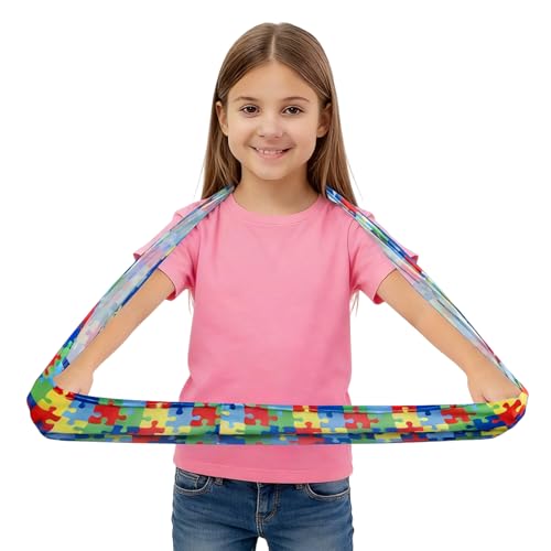 Stretch Band Focus Tool,30" Resistance Band Stretches to Over 46",Calming Fidget Bands,Soft Stretch Bands Increase Concentration and Excess Energy for Men Women with ADHD ADD Autism & Sensory Needs