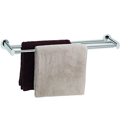 kela towel rail double 59.5cm, towel rail with 2 towel rails, towel rail without drilling, wall mounting, MAKIRA - Image 4