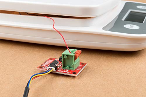sparkfun qwiic scale - nau7802 small breakout board read load cells accurately no soldering polarized connector daisy chain-able four spring terminal connectors on-chip temperature sensor operate 33v