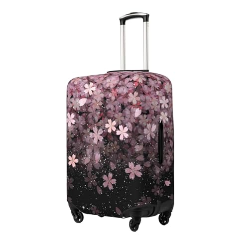 Falling Cherry Blossom Travel Luggage Cover Elastic Anti-scratch Suitcase Cover Protector Spandex Stretch Luggage Baggage Covers Fits 25-28 Inch Luggage,L2