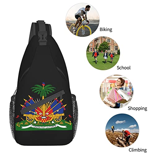 Mochila de hombro unisex emblema Haití para uso diario miniatura 7