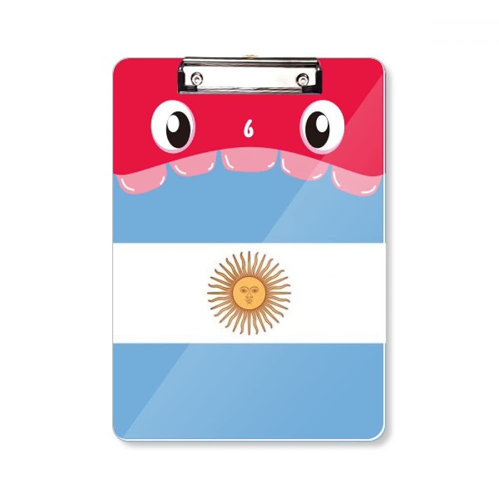 Drapeau Argentine bloc-notes A4 avec dossier à tête plate pour bureau - 5