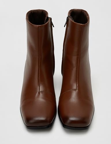Image of ELLE Women Low Block Heel Mid-Calf Ankle Boots with side Zipper