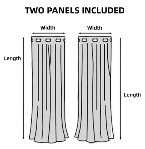 Blackout Curtains Red Christmas Tree Extra Long Curtains Blackout Curtains for Bedroom Eyelet Curtains for Living Room Bedroom Home Office, 66W x 90L Inch 2 Panels - Image 2