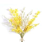 HAIOPS 6pcs Artificial Dancing Lady Orchid Silk Oncidium 38.2 Inch for Home Wedding Vase Table Cente