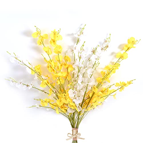 Haiops 6Pcs Artificial Dancing Lady Orchid Silk Oncidium 38.2 Inch For Home Wedding Vase Table Centerpiece #TOP12